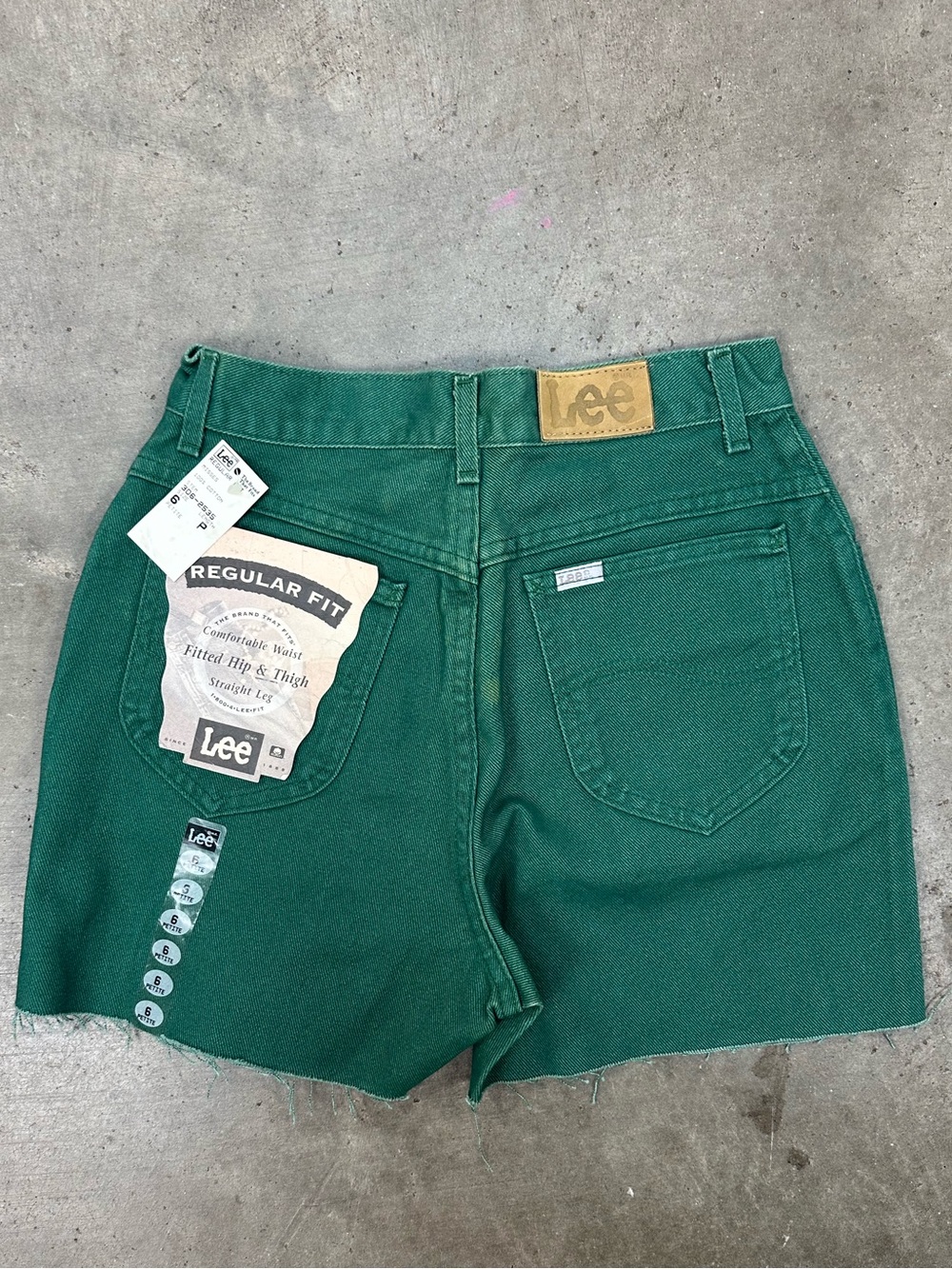 Women’s 90’s Deadstock Lee Jeans Forrest Green Cutoff Shorts